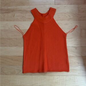 Zara Orange Knit Tank Top